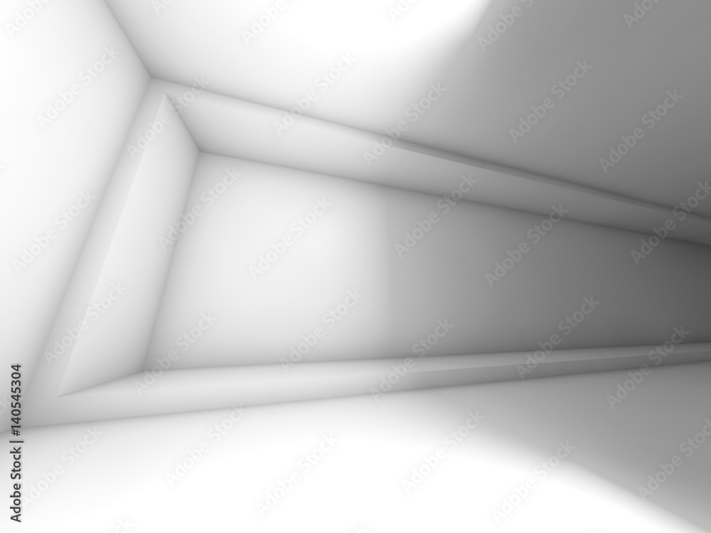 Abstract wide empty room interior. 3d
