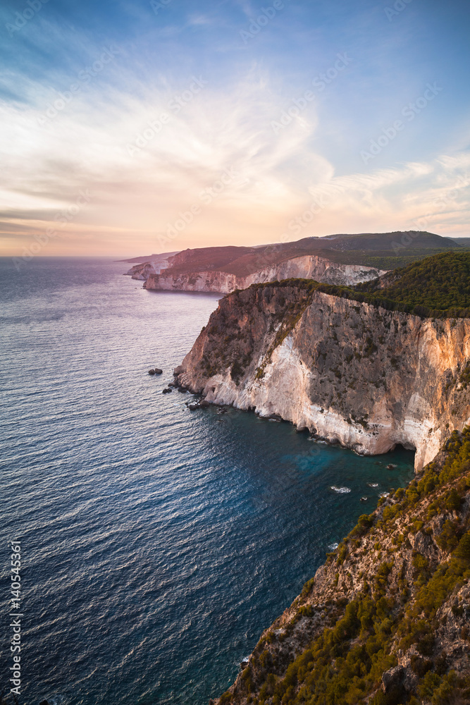 Vertical coastal landscape of Cape Keri