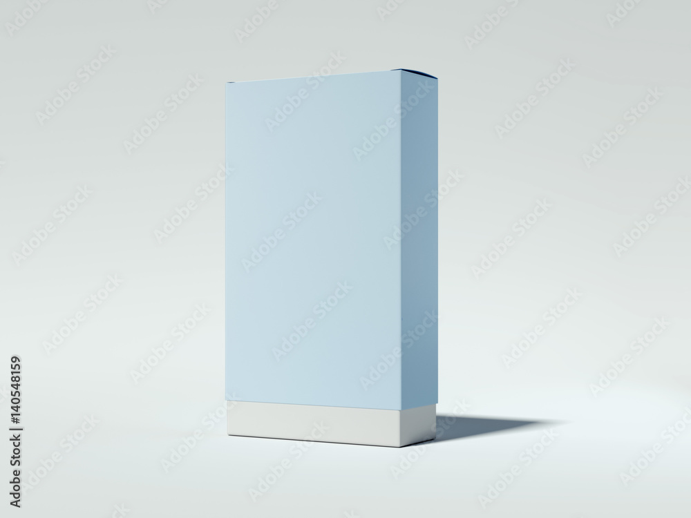 Blue cardboard package. 3d rendering Blue cardboard package. 3d rendering