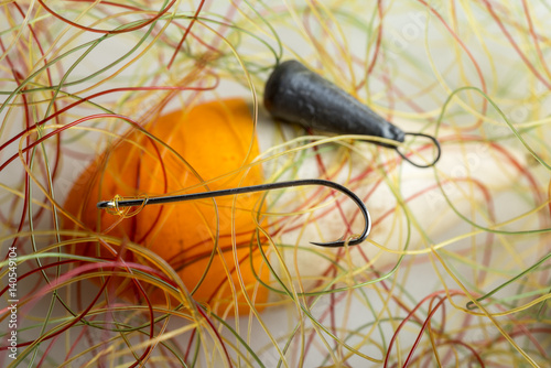 very tangled fishing line