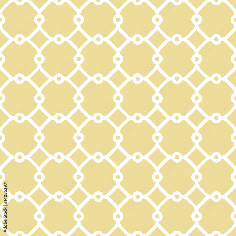 Fototapeta premium Seamless vector white ornament in arabian style. Geometric abstract background. Pattern for wallpapers and backgrounds