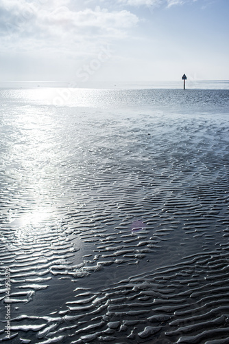 Sankt Peter-Ording, Wattenmeer im Gegenlicht