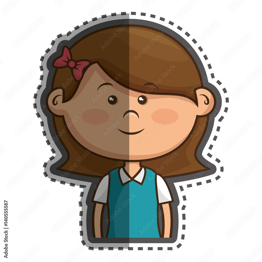 cute little girl character vector illustration design cute little girl character vector illustration design