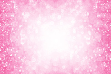 Pink glitter girl princess party birthday background or border