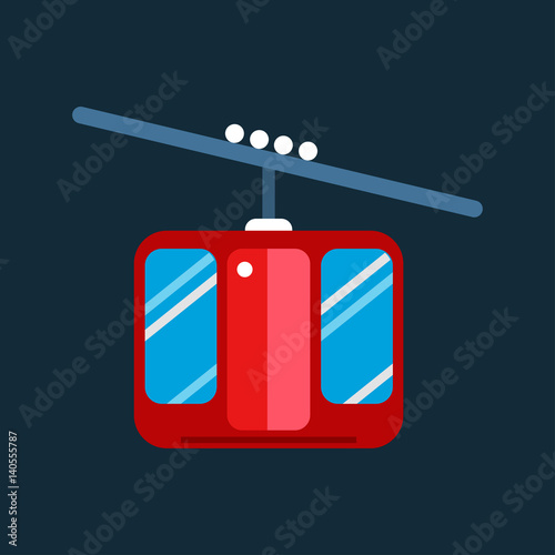 Snowboarder sitting in ski gondola and lift elevators winter sport resort snowboard people rest lifting jump vector illustration mountain