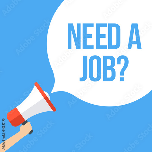 Need a Job Question Megaphone Banner