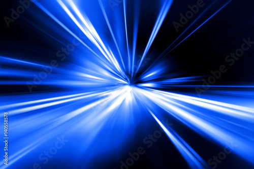 speed motion on night road