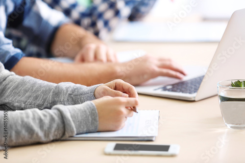 Job applicant having test a...