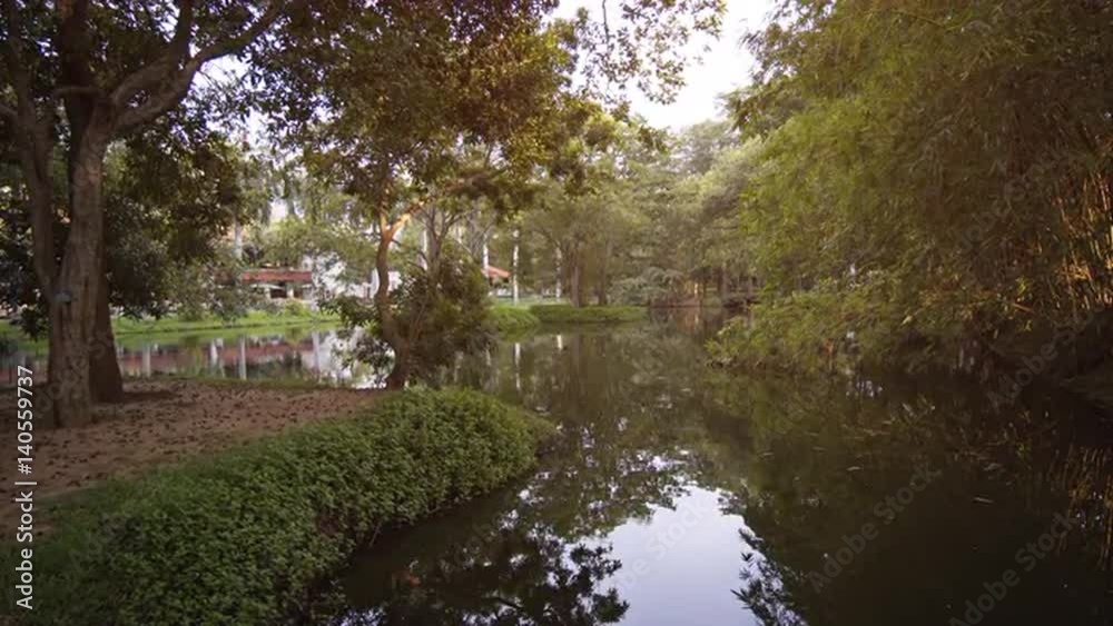 Peaceful Garden Pond at a Habarana, Sri Lanka Resort Peaceful Garden Pond at a Habarana, Sri Lanka Resort
