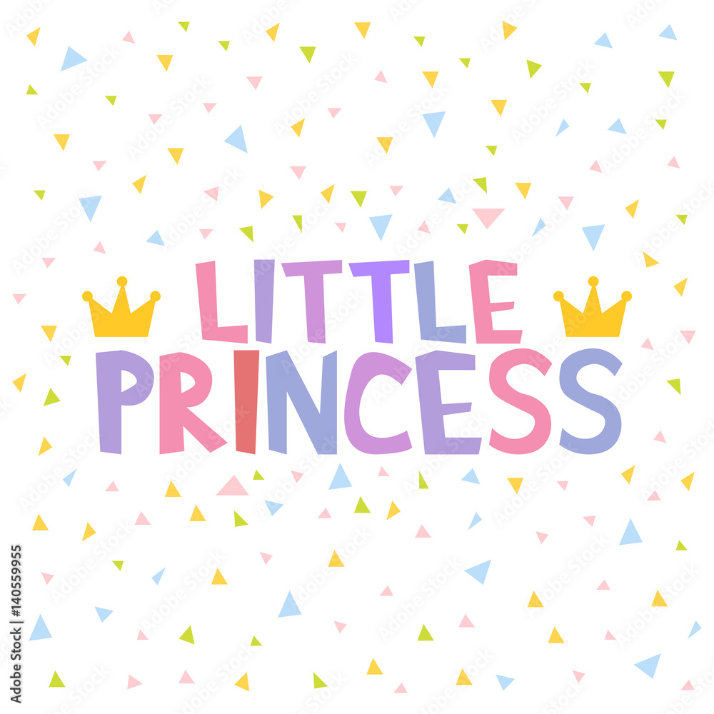 Little Princess T-shirt design poster vector illustration