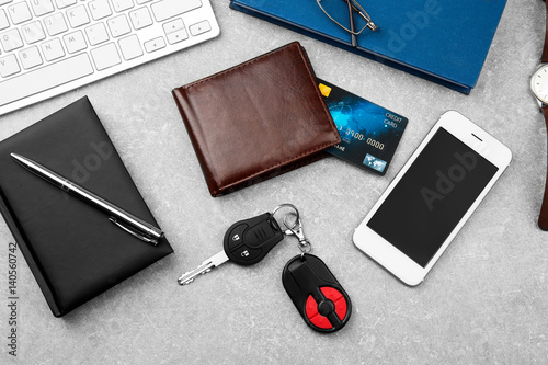 Businessman accessories on ...