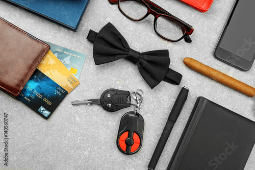 Businessman accessories on ...