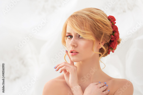 Beautiful young woman with ...