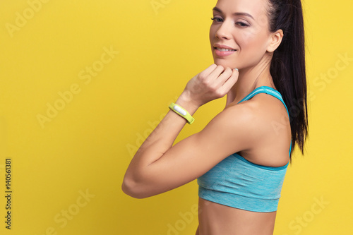 Sporty young woman with fit...
