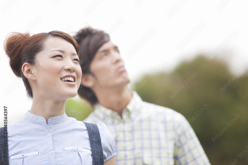 Two university students smiling Two university students smiling