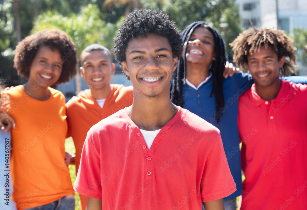 Cool young latin american man with braces Cool young latin american man with braces