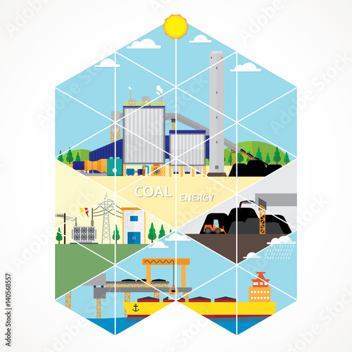 coal energy with triangle graphic