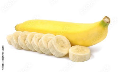 Banana isolated on the white background