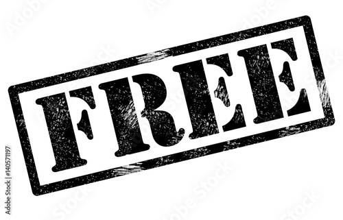 free rubber stamp on white background. free rubber stamp sign.