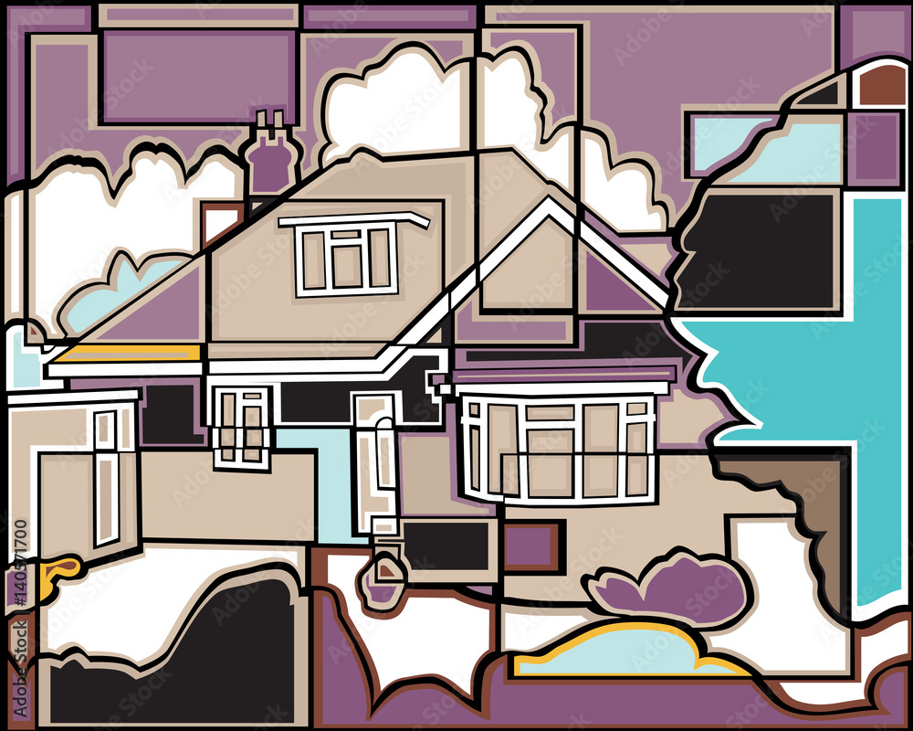 Fototapeta premium Mosaic house