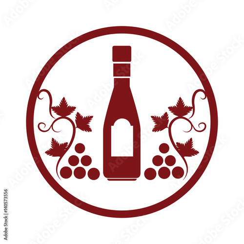 wine bottle isolated icon vector illustration design