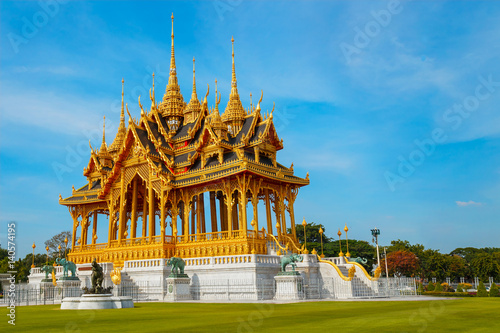 Barom Mangalanusarani Pavilion in the area of Ananta Samakhom Throne Hall in Royal Dusit Palace in Bangkok, Thailand photo