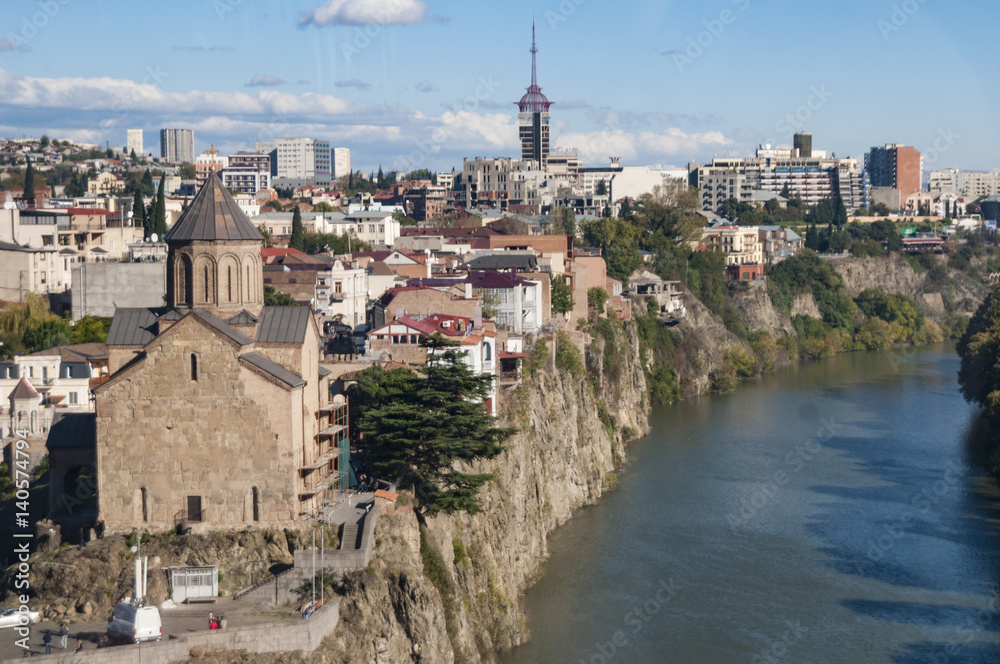 Tbilisi, Georgia: the banks of the Mtkvari River