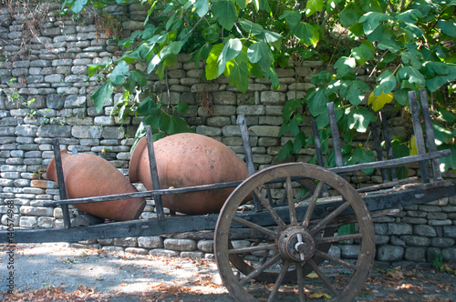 Sighnaghi, Georgia: a traditional wine wagon