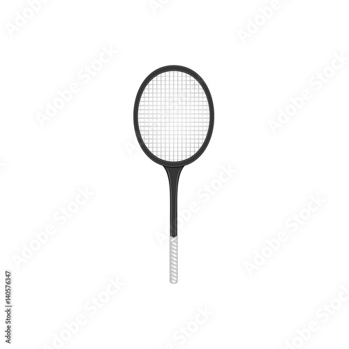 Tennis racket in retro design 