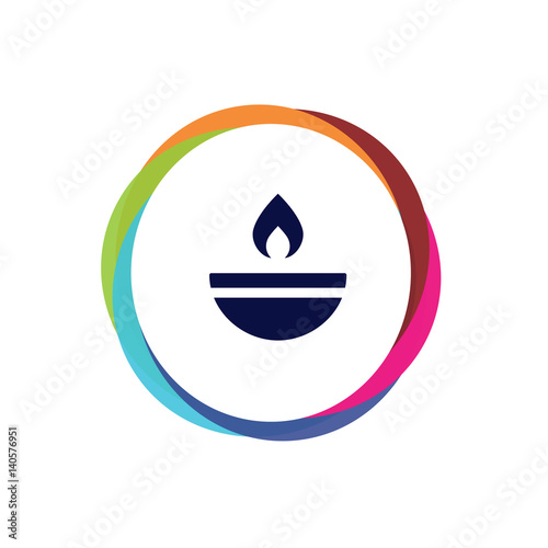 Abstract Multicolor App Button