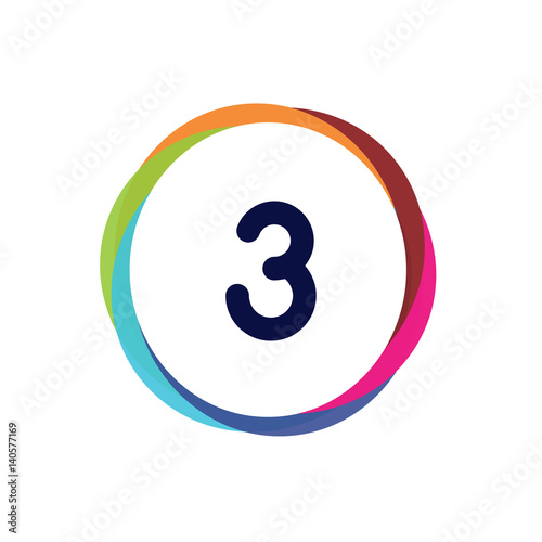 Abstract Multicolor App Button