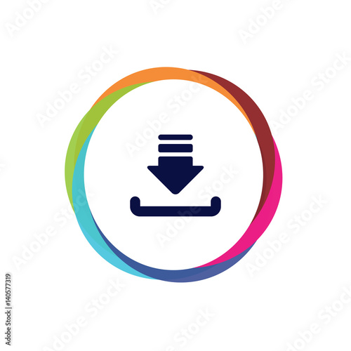 Abstract Multicolor App Button