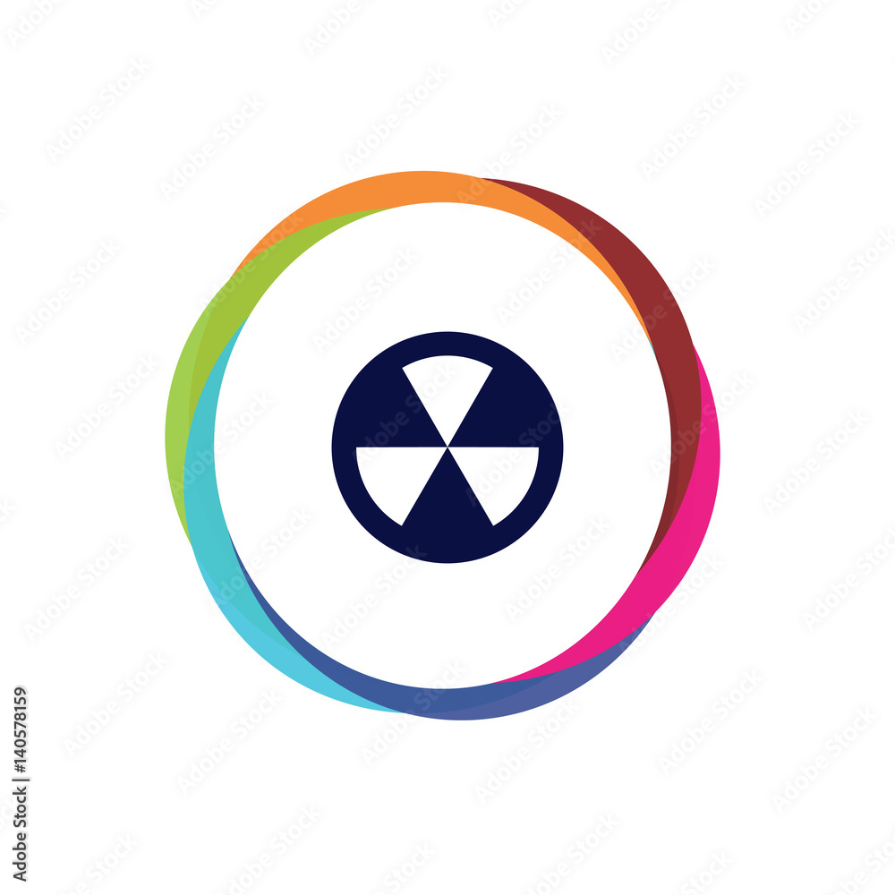 Abstract Multicolor App Button