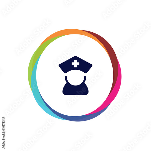 Abstract Multicolor App Button