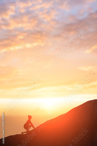 silhouette of businesswoman