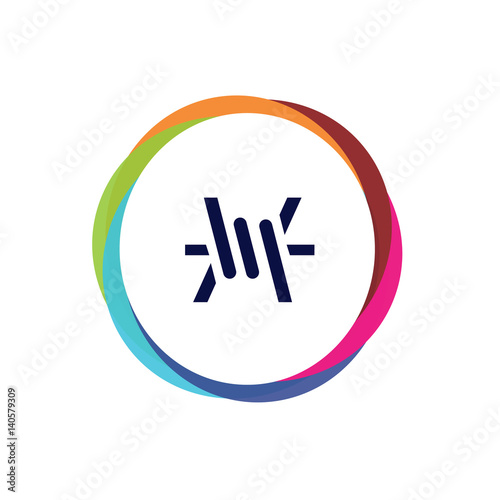 Abstract Multicolor App Button