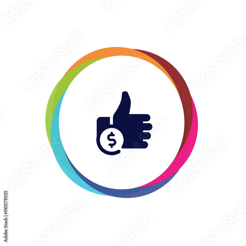 Abstract Multicolor App Button
