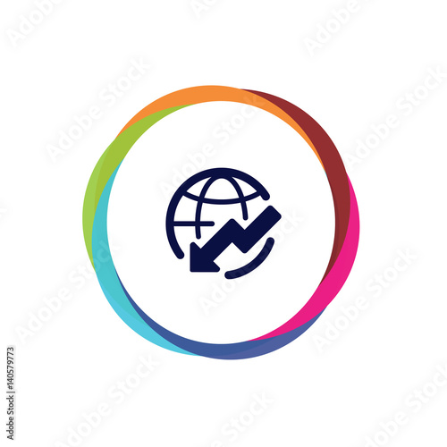 Abstract Multicolor App Button