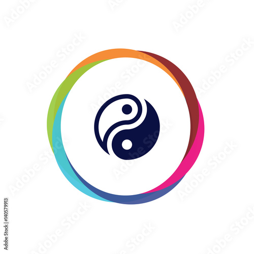 Abstract Multicolor App Button