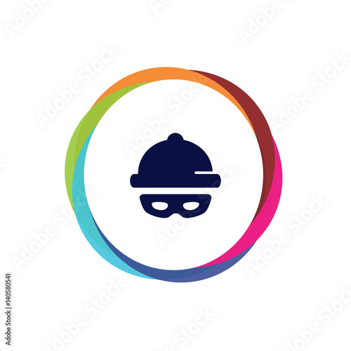 Abstract Multicolor App Button