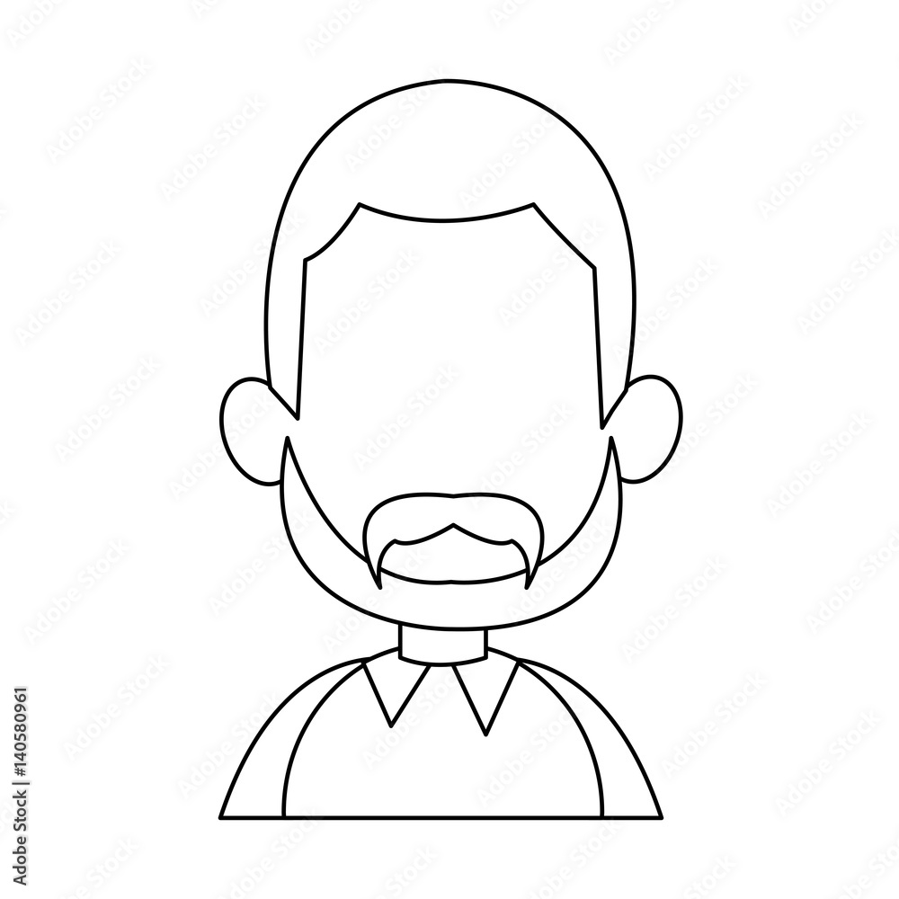 faceless bearded man cartoon icon image vector illustration design faceless bearded man cartoon icon image vector illustration design
