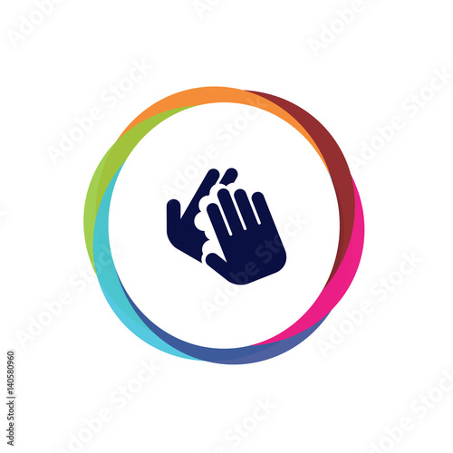 Abstract Multicolor App Button