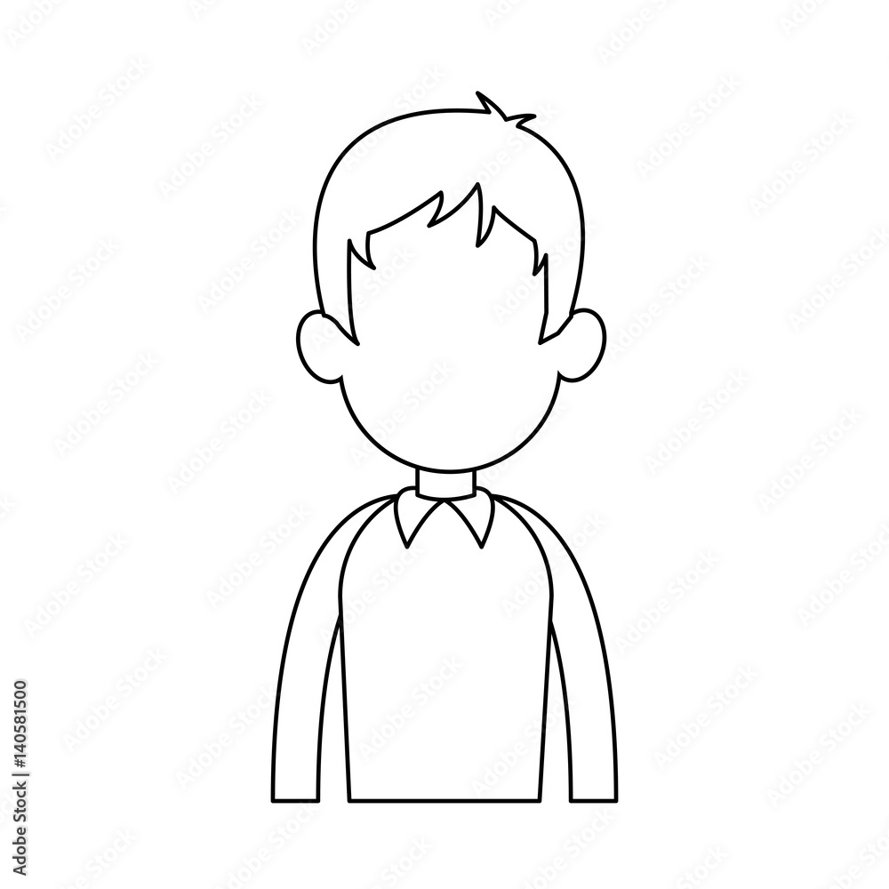 Obraz premium faceless nerdy man cartoon icon image vector illustration design 