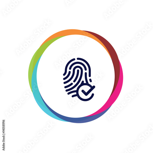 Abstract Multicolor App Button