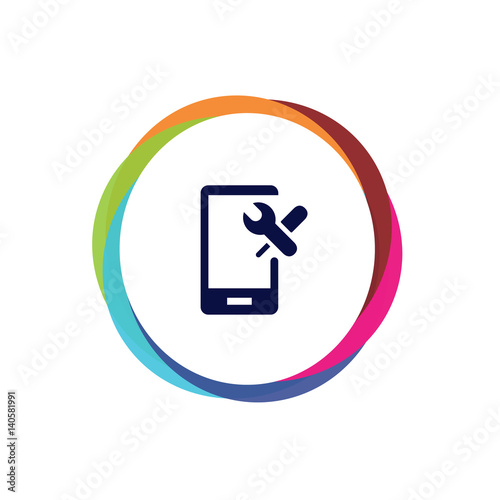 Abstract Multicolor App Button