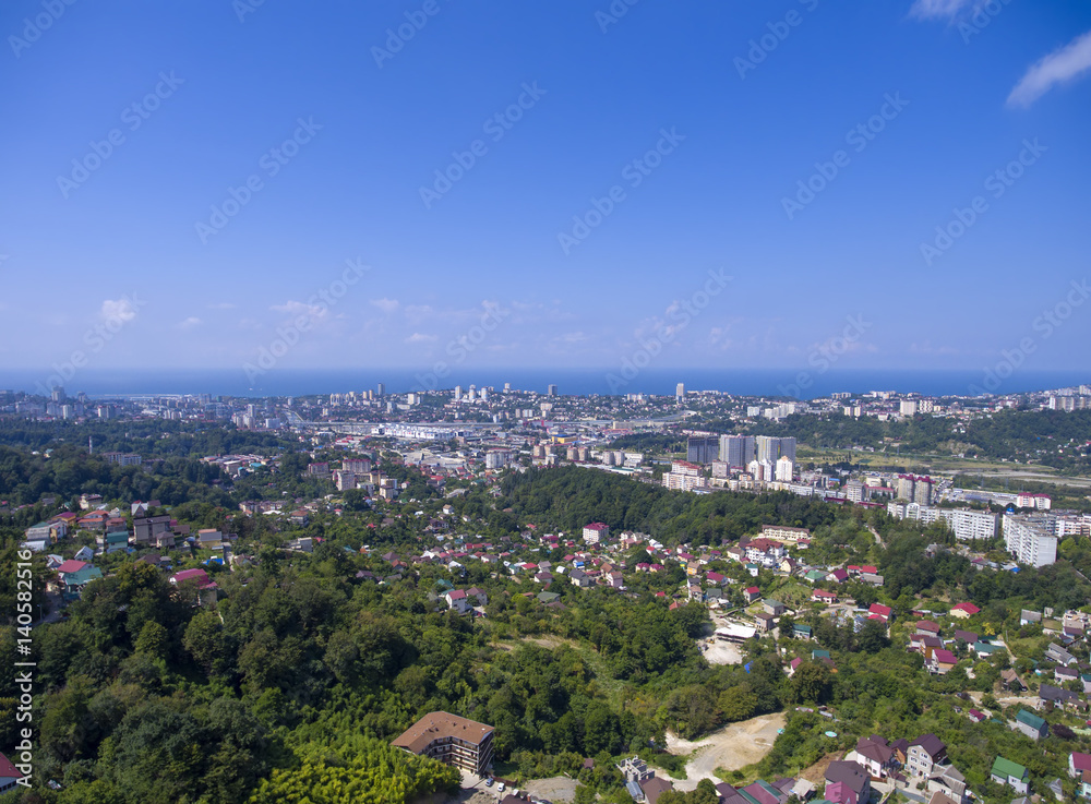 Aerial view on Sochi city