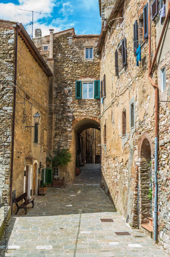 Fototapeta Naklejka Na Ścianę i Meble -  Campiglia is a beautiful medieval town that sits on a hill overlooking the surrounding region of Tuscany