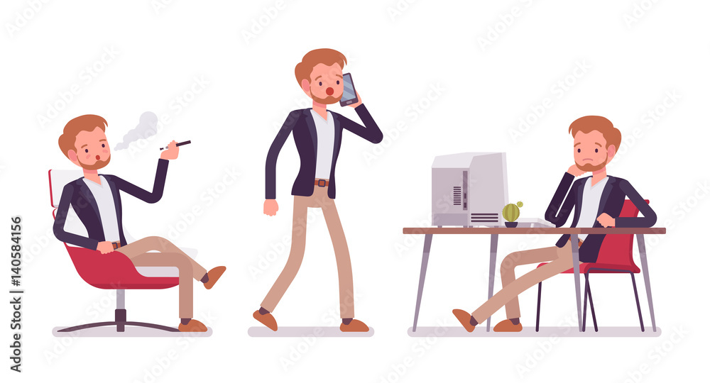 Dandy office scenes, different situations Dandy office scenes, different situations