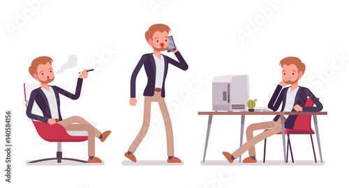 Dandy office scenes, different situations