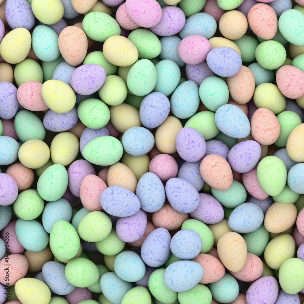 Large Pile of Colorful Eggs With Marble Pattern Large Pile of Colorful Eggs With Marble Pattern
